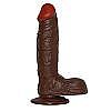  REALISTIC DILDO REAL RAPTURE BROWN 7.5