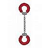  Beginner`s Legcuffs Furry Red SH-OU007RED