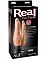 Вибратор Real Feel Deluxe N8 7,5 Double Penetrator для двойного проникновения на присоске телесный