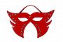 Фигурная маска, красная, Красный