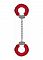 Кандалы Beginner s Legcuffs Furry Red SH-OU007RED