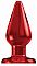 Красный анальный стимулятор Bottom Line 6 Model 2 Acrylic Red - 15,5 см.