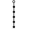 Чёрная анальная цепочка DELIGHT THROB ANAL STRIPPED BEADS BLACK - 25 см.