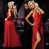 Платье с разрезом STM-9380red S Платье с разрезом STM-9380red S