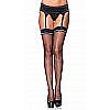   Leg Avenue Spandex stockings striped band, One Size, -