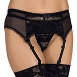 <strong>Ажурные трусики-стринг с поясом для чулок</strong> <br />
Пояс для чулок из прозрачной ткани по бокам и сзади и ажурной вставкой по центру спереди. <div class="charTableblock"><div><span>Размер</span>: S (42-44); M (44-46); L (46-48); XL (48-50)</div><div><span>Цвет</span>: черный</div></div> Ажурные трусики-стринг с поясом для чулок
Пояс для чулок из прозрачной ткани по бокам и сзади и ажурной вставкой по центру спереди.