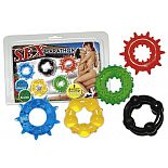 <strong>Набор из пяти эрекционных колец Sex-Marathon </strong> <br />
Пять ярких колец для мужского полового органа. <div class="charTableblock"><div><span>Материал</span>: силикон</div><div><span>Цвет</span>: другой</div><div><span>Наличие вибрации</span>: без вибрации</div><div><span>Тип</span>: кольцо</div></div> Набор из пяти эрекционных колец Sex-Marathon
Пять ярких колец для мужского полового органа.