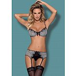 <strong>Комплект в тонкую полоску Greyla</strong> <br />
В комплект Greyla входит бюстгальтер, Трусики, пояс для чулок. <div class="charTableblock"><div><span>Размер</span>: L (46-48); XL (48-50)</div><div><span>Цвет</span>: черный</div><div><span>Производитель</span>: Obsessive, Польша</div><div><span>В наличии</span>: L-XL, черный с серым</div></div> Комплект в тонкую полоску Greyla
В комплект Greyla входит бюстгальтер, Трусики, пояс для чулок.