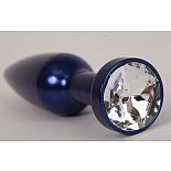 <strong>Большая синяя анальная пробка с прозрачным стразом - 11,2 см.</strong> <br />
Металлическая пробка с ограничительным основанием для безопасного использования. <div class="charTableblock"><div><span>Длина, см</span>: 11,2</div><div><span>Диаметр, см</span>: 2,9</div><div><span>Материал</span>: металл</div><div><span>Цвет</span>: другой</div><div><span>Особенности</span>: пробка; ювелирка</div><div><span>Особенности</span>: без вибрации; гладкая</div><div><span>Длина, см</span>: 9-12</div><div><span>Диаметр, см</span>: 2</div><div><span>Цвет кристалла</span>: прозрачный</div></div> Большая синяя анальная пробка с прозрачным стразом - 11,2 см.
Металлическая пробка с ограничительным основанием для безопасного использования.