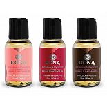     DONA Let me kiss you 
    :     Kissable Massage Oil Chocolate Mousse,     Kissable Massage Oil Vanilla Buttercream,     Kissable Massage Oil Strawberry Souffle.