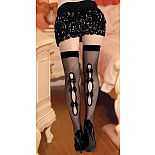 <strong>Игривые чулочки с вырезами сзади и бантиками поверх</strong> <br />
Роскошные чулочки в сеточку с пикантной деталью - округлыми вырезами, обрамленными тонкой каймой и рядом кокетливых атласных бантиков. <div class="charTableblock"><div><span>Размер</span>: S (42-44)</div><div><span>Цвет</span>: черный</div><div><span>Производитель</span>: Dolce Piccante Lingerie, Италия</div><div><span>В наличии</span>: S, черный</div></div> Игривые чулочки с вырезами сзади и бантиками поверх
Роскошные чулочки в сеточку с пикантной деталью - округлыми вырезами, обрамленными тонкой каймой и рядом кокетливых атласных бантиков.