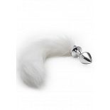   White Tail Buttplug Silver SH-OU134SIL 
