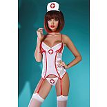 <strong>Костюм медсестры Chavi</strong> <br />
Костюм медсестры, в комплект входит корсаж, пажи для чулок не отстегиваются, регулируются по длине, трусики и ободок. <div class="charTableblock"><div><span>Размер</span>: L (46-48); XL (48-50)</div><div><span>Цвет</span>: белый</div><div><span>Производитель</span>: Livia Corsetti, Польша</div></div> Костюм медсестры Chavi
Костюм медсестры, в комплект входит корсаж, пажи для чулок не отстегиваются, регулируются по длине, трусики и ободок.