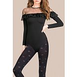 <strong>Фантазийные колготки Ellen с вензелями и точками</strong> <br />
Фантазийные колготки Ellen с вензелями и точками. <div class="charTableblock"><div><span>Размер</span>: S (42-44); M (44-46); L (46-48)</div><div><span>Цвет</span>: черный</div><div><span>В наличии</span>: 2 размер, черный; 3 размер, черный; 4 размер, черный</div></div> Фантазийные колготки Ellen с вензелями и точками
Фантазийные колготки Ellen с вензелями и точками.