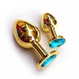   Butt Plug Gold Large Blue 
  Butt Plug Gold Blue.