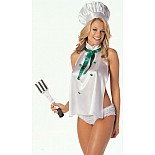 <strong>Шаловливая повариха</strong> <br />
Атласный фартук с бантиком сзади на завязке. Белая поварская шапочка. Шортики с кружевными оборочками. Поварская ложка.<br><br>
Предметов в комплекте: 4-фартук,шапочка,трусики,ложка <div class="charTableblock"><div><span>Размер</span>: M (44-46); L (46-48)</div><div><span>Производитель</span>: Shirley of Hollywood, США</div></div> Шаловливая повариха
Атласный фартук с бантиком сзади на завязке. Белая поварская шапочка. Шортики с кружевными оборочками. Поварская ложка.<br><br>
Предметов в комплекте: 4-фартук,шапочка,трусики,ложка