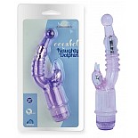 <strong>Фиолетовый вибратор с клиторальным стимулятором Crystal Naughty Dolphin</strong> <br />
Вибратор фиолетового цвета изготовлен из полупрозрачного ПВХ в виде изогнутого ствола с дополнительным стимулятором в форме дельфина. <br><br>Рельефные поперечные полосы способствуют приятному эффекту при использовании данного устройства. Управление интенсивностью вибрации производится путем прокручивания колеса в основании. Вибратор водонепроницаем. <div class="charTableblock"> </div> Фиолетовый вибратор с клиторальным стимулятором Crystal Naughty Dolphin
Вибратор фиолетового цвета изготовлен из полупрозрачного ПВХ в виде изогнутого ствола с дополнительным стимулятором в форме дельфина. <br><br>Рельефные поперечные полосы способствуют приятному эффекту при использовании данного устройства. Управление интенсивностью вибрации производится путем прокручивания колеса в основании. Вибратор водонепроницаем.