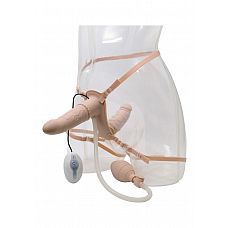 <strong>Женский страпон DOUBLE VIBRATING STRAP-ON с вагинальной пробкой - 17 см.</strong> <br />
Страпон телесного цвета с вибрацией.<div class="charTableblock"><div><span>Длина, см</span>: 17</div><div><span>Диаметр, см</span>: 4</div><div><span>Длина, см</span>: 17-20</div><div><span>Диаметр, см</span>: 4</div><div><span>Материал</span>: силикон</div><div><span>Цвет</span>: телесный</div><div><span>Особенности</span>: комплект; с дополнительной стимуляцией</div></div> Женский страпон DOUBLE VIBRATING STRAP-ON с вагинальной пробкой - 17 см.
Страпон телесного цвета с вибрацией.