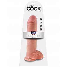 <strong>Фаллоимитатор с мошонкой 11" COCK WITH BALLS на присоске телесный</strong> <br />
Фаллоимитатор с мошонкой 11" COCK WITH BALLS на присоске из коллекции KING COCK выполненный из высококачественного материала PVC - поливинилхлорид, без добавления стабилизатора - кадмия, который оказывает негативное воздействие на репродуктивную функцию.<div class="charTableblock"><div><span>Длина, см</span>: 28</div><div><span>Диаметр, см</span>: 6.4</div><div><span>Материал</span>: ПВХ (PVC)</div><div><span>Цвет</span>: телесный</div><div><span>Особенности</span>: на присоске; с мошонкой</div><div><span>Длина, см</span>: 25 и более</div><div><span>Диаметр, см</span>: 6</div></div> Фаллоимитатор с мошонкой 11" COCK WITH BALLS на присоске телесный
Фаллоимитатор с мошонкой 11" COCK WITH BALLS на присоске из коллекции KING COCK выполненный из высококачественного материала PVC - поливинилхлорид, без добавления стабилизатора - кадмия, который оказывает негативное воздействие на репродуктивную функцию.