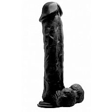 <strong>Чёрный фаллоимитатор Realistic Cock 11 With Scrotum - 29,5 см.</strong> <br />
Фаллоимитатор Realistic Cock 11 With Scrotum.<div class="charTableblock"><div><span>Длина, см</span>: 29.50</div><div><span>Диаметр, см</span>: 6.30</div><div><span>Материал</span>: TPE / TPR</div><div><span>Цвет</span>: черный</div><div><span>Особенности</span>: на присоске; с мошонкой</div><div><span>Длина, см</span>: 25 и более</div><div><span>Диаметр, см</span>: 6</div><div><span>Производитель</span>: Shots Media BV, Нидерланды</div></div> Чёрный фаллоимитатор Realistic Cock 11 With Scrotum - 29,5 см.
Фаллоимитатор Realistic Cock 11 With Scrotum.