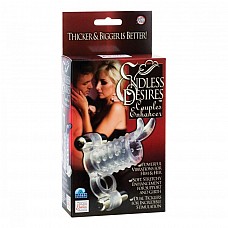 <strong>Насадка с двумя виброэлементами Endless Desires Couples Enhancer 1632-00BXSE</strong> <br />
Прозрачная вибронасадка с клиторальным стимулятором,с петлей для мошонки и двойной вибростимуляцией.<div class="charTableblock"> </div> Насадка с двумя виброэлементами Endless Desires Couples Enhancer 1632-00BXSE 
Прозрачная вибронасадка с клиторальным стимулятором,с петлей для мошонки и двойной вибростимуляцией.
