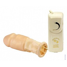 <strong>Удлиняющая насадка на пенис с вибратором</strong> <br />
Удлиняющая насадка на пенис (7 см), из латекса, плотная, оснащена мультискоростным вибратором с выносным пультом управления.<div class="charTableblock"> </div> Удлиняющая насадка на пенис с вибратором 
Удлиняющая насадка на пенис (7 см), из латекса, плотная, оснащена мультискоростным вибратором с выносным пультом управления.