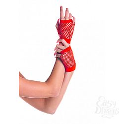 Короткие перчатки Fishnet Gloves, Розовый Короткие перчатки Fishnet Gloves, Розовый