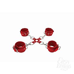 Комплект для бандажа Hand And Legcuffs Red SH-OU050RED Комплект для бандажа Hand And Legcuffs Red SH-OU050RED