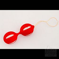 Красные вагинальные шарики на гибкой сцепке Красные вагинальные шарики на гибкой сцепке