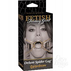 Кляп-рамка Deluxe Spider Gag черный с золотом Кляп-рамка Deluxe Spider Gag черный с золотом