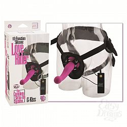 Страпон с розовым силиконовым вибродилдо G-KISS Страпон с розовым силиконовым вибродилдо G-KISS