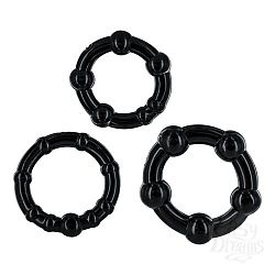 Набор из 3 чёрных эрекционных колец KIT 3 COCK RING BE ON THE BALL Набор из 3 чёрных эрекционных колец KIT 3 COCK RING BE ON THE BALL