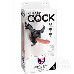 Страпон Strap-on Harness 6 Cock трусики с насадкой телесный Страпон Strap-on Harness 6 Cock трусики с насадкой телесный