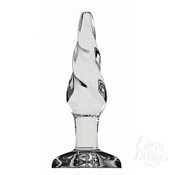 Стеклянная анальная пробка со спиралью Bottom Line Model 5 - 15,5 см. Стеклянная анальная пробка со спиралью Bottom Line Model 5 - 15,5 см.