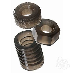 Комплект колец на пенис Toy Joy Power Cock Tools, Серый Комплект колец на пенис Toy Joy Power Cock Tools, Серый