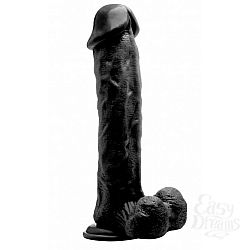 Чёрный фаллоимитатор Realistic Cock 11 With Scrotum - 29,5 см. Чёрный фаллоимитатор Realistic Cock 11 With Scrotum - 29,5 см.