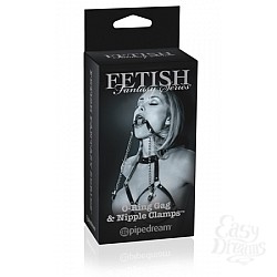 Кляп с зажимами для сосков FF LIMITED EDITION 441923PD Кляп с зажимами для сосков FF LIMITED EDITION 441923PD