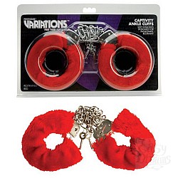 Меховые красные наручники VARIATIONS 1092246 CD TS Меховые красные наручники VARIATIONS 1092246 CD TS