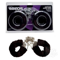 Меховые черные наручники VARIATIONS 1092256 CD TS Меховые черные наручники VARIATIONS 1092256 CD TS