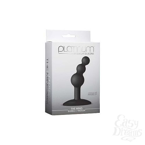 2    Platinum Premium Silicone - The Mini s Bubble Medium - Black M 
