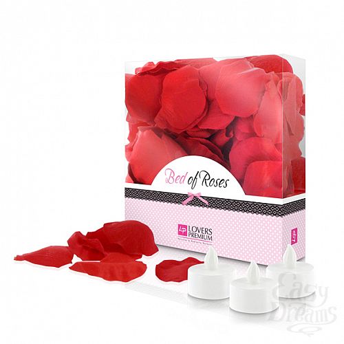 ���������� 2  �������� ����� Lovers Premium Bed of Roses Red