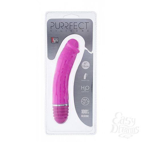  2   - PURRFECT SILICONE VIBRATOR 6INCH PINK - 15 .
