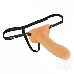 Телесный страпон с полостью HOLLOW - 15 см. Телесный страпон с полостью HOLLOW - 15 см.