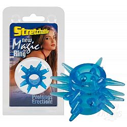 Шипастое голубое эрекционное кольцо Magic Blue Шипастое голубое эрекционное кольцо Magic Blue