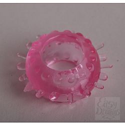 Розовое эрекционное кольцо с пупырышками Розовое эрекционное кольцо с пупырышками