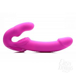 XR Brands     Evoke Rechargeable Vibrating Silicone Strapless Strap On, 24,7  