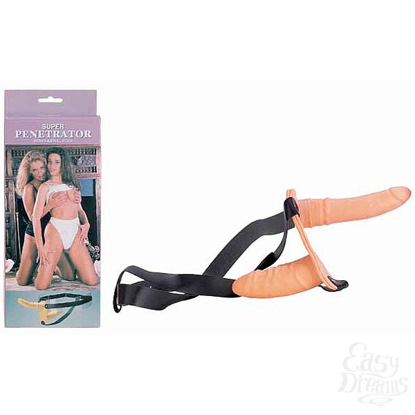 Полый страпон с поясом Evolved Adam's Flexskin Hollow, телесный AE-WF-3558-2 - Evolved - Полые страпоны - Купить