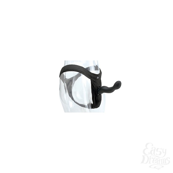 Страпон с вагинальной стимуляцией Pipedream Double Penetrix Strap On, черный 3925-02 PD - PipeDream - Страпоны с дополнительной стимуляцией - Купить