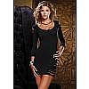          SHOULDER DRESS WITH SLEEVE BLACK M 882010-BLACK-M