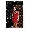     MINI DRESS W PLUNGING V-NECK RED S 882693-RED-S